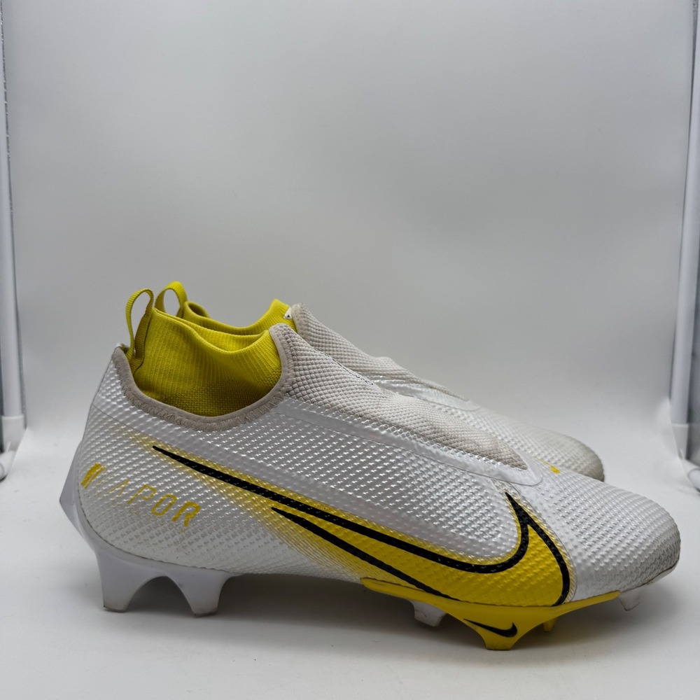 Nike Vapor Edge Pro 360 Mens Soccer Cleats White‎ Yellow AO8277-103 Size 10